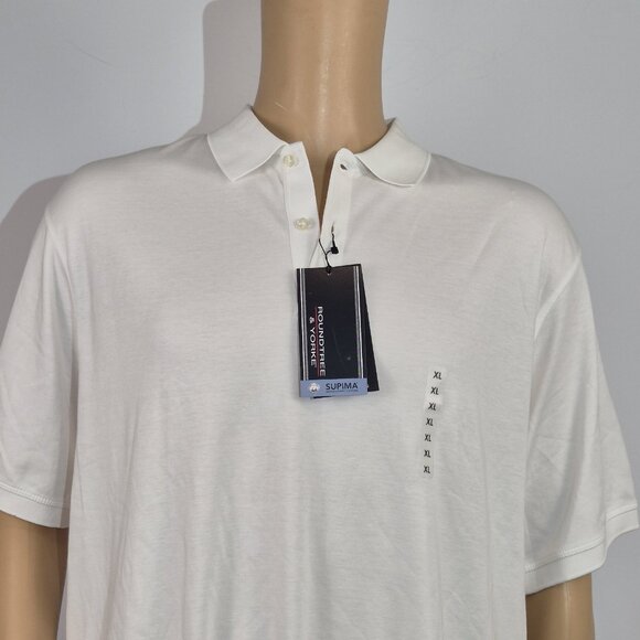 Roundtree & Yorke Gold Label Men's Polo Shirt Supima Cotton White Size XL NWT 58 - Picture 1 of 11